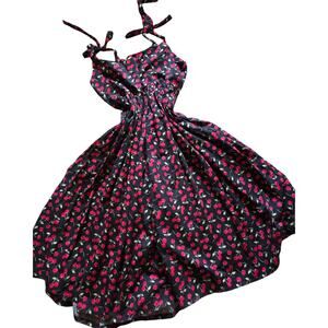 My Poor Purse Cherry Print Midi Dress 🍒🖤